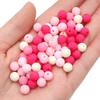 30pcs 8mm Mixed Colors Frosted Acrylic Beads Round Loose Spacer Beads for Necklace Bracelet Keychain DIY Jewelry Craft Making Beads
