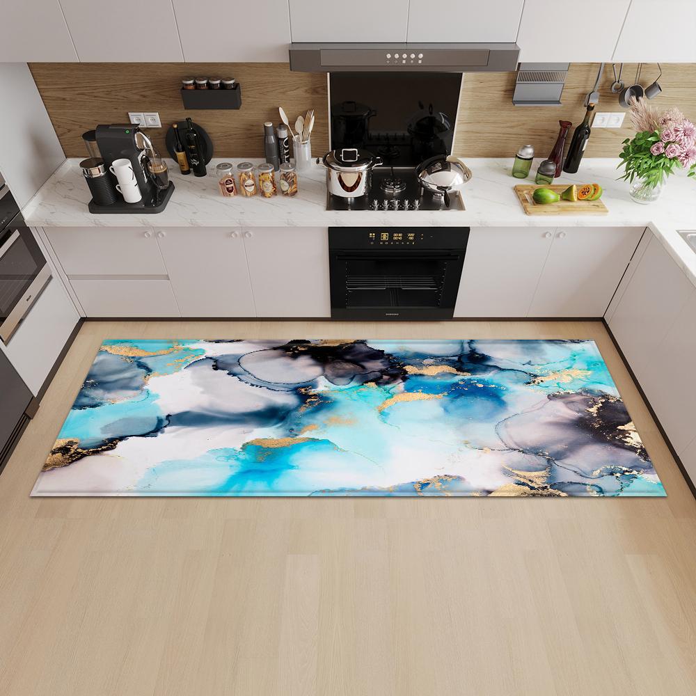 Marble Kitchen Mat Porch Door Mat Bathroom Door Floor Carpet Bedroom Corridor Non-slip Mat