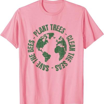 Earth Day Save Bees Plant Trees Clean Seas Environmentalist T Shirt