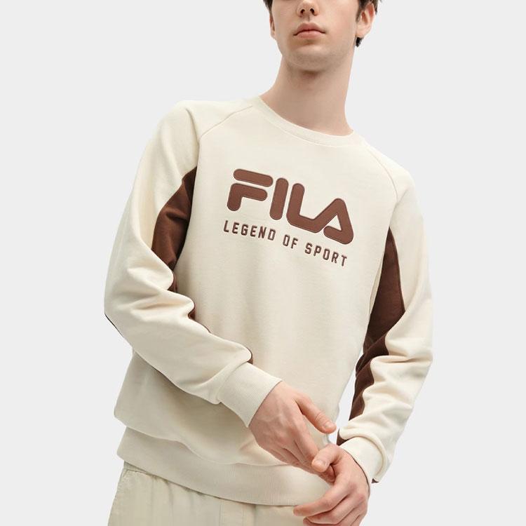 New FILA Sweatshirt Men's Stone Milk Color F11M419204F-IV