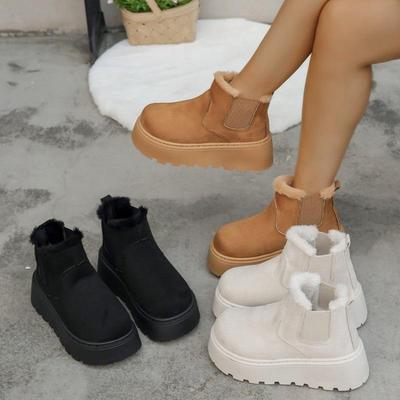 Winter neue dicksohlige Samt verdickte Schneestiefel Damen Außenhandel Übergröße warme Handtuch kurze Stiefel Baumwollschuhe