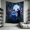 The Vampire Diaries Wall Tapestry Aesthetic Wall Hanging Printed Fabric Blanket Decorative Tapestries for Bedroom Living Room Home Decor