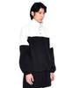 Eponym Color Block Fleece Pullover_White & Black