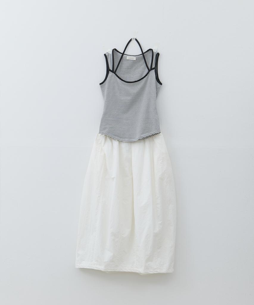 Cluny Tulip Volume Long Skirt - White