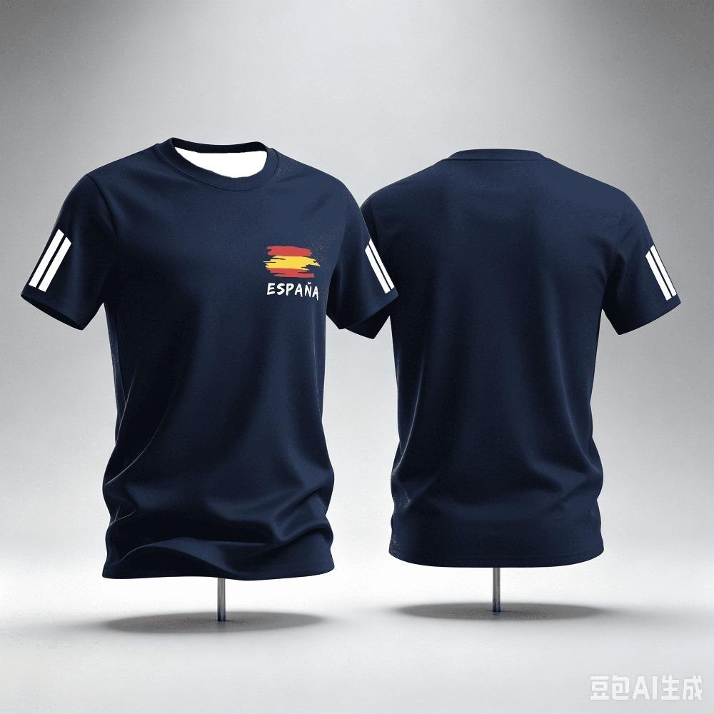 Maglietta da calcio estiva Spagna Top Stampa Maglia da calcio Uomo Maglietta casual traspirante Uomo Donna Maniche corte Top