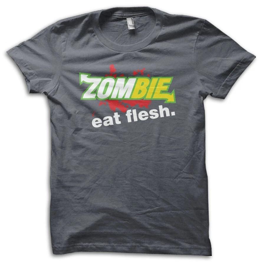 Zombie Eat Flesh Parody Fast Food Restaurant Inspired Joke T-Shirt M5680 XXXXL