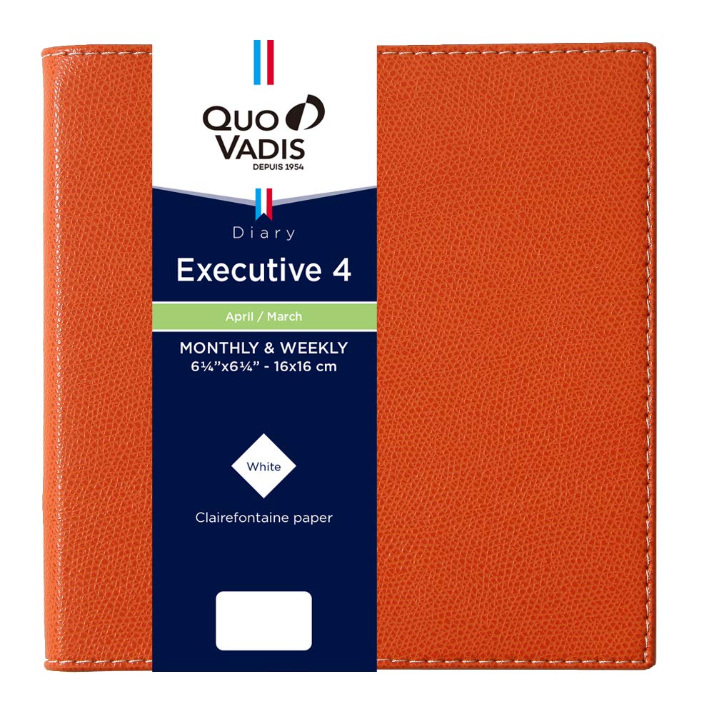 

Quo Vadis 2021 April Start Diary Executive 4/Club Apricot qv66202ap