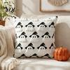 Square Throw Pillow Protector Wizard Ghost Cushion Cover, Cute Plush Polyester Fabric Case Halloween for Sofa Couch Living Room Decor Theme