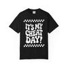 It's My Cheat Day T-shirt | Retro Bubble Letter Graphic, Checkerboard Accent