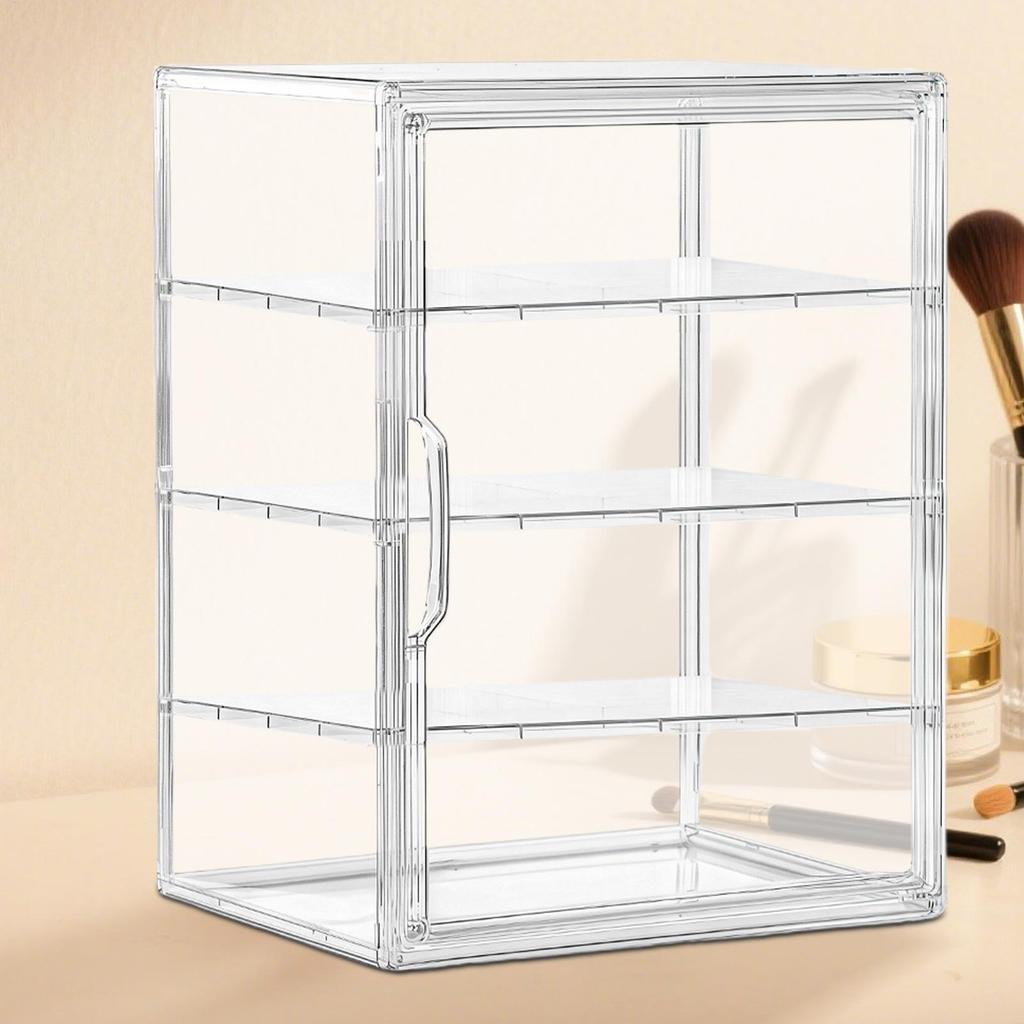 Transparente Bäckerei Lebensmittel Auslagevitrine 4-stöckige Dessert Auslagevitrine Brotkasten Acryl Aufbewahrungsorganizer Halter für Gebäck Teig Muffin