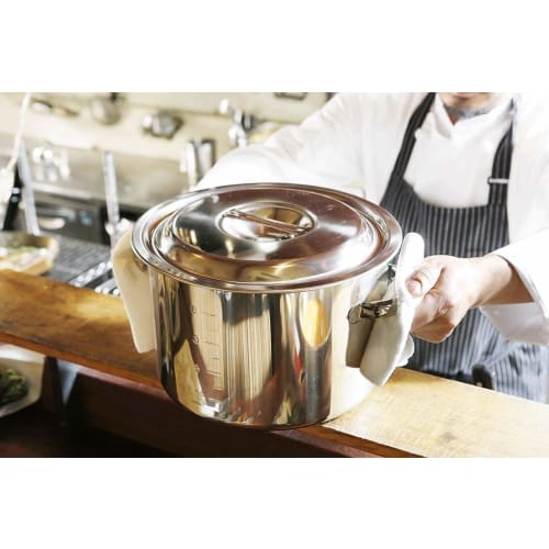 EBM 18-8 Half-Cylindrical Pot (with Graduations) 33cm with Handle