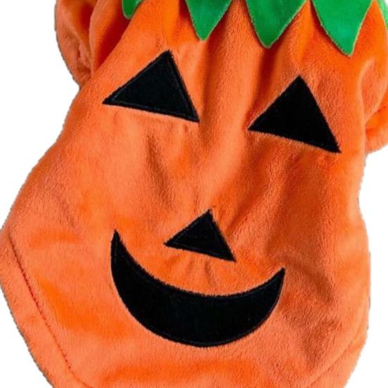 Winter Dog Coat, Warm Thick Vest for Small Medium Dogs, Leash Compatible Snowsuit, Cute Pumpkin Costume for Puppy