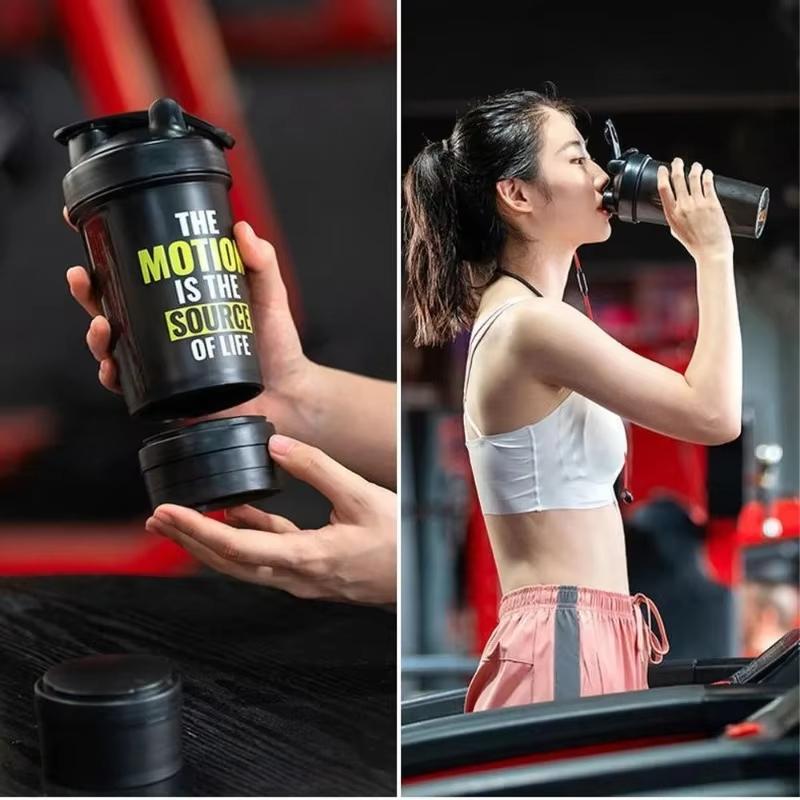 Portable Shaker Bottle With Measurement Markings Ideal Gift for Fitness Lovers Protein Meal Replacement