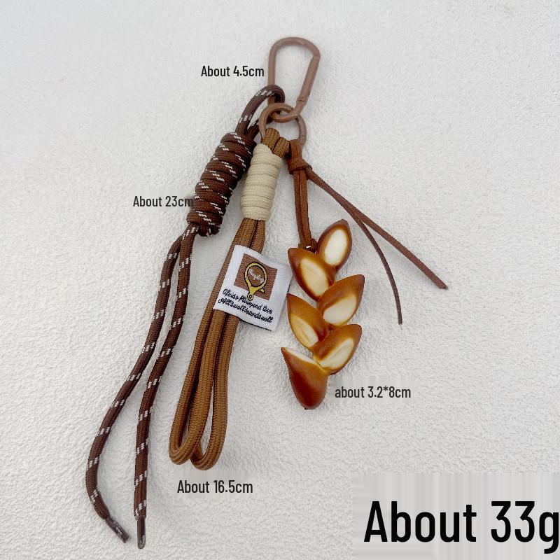 INS-Style Miu Series Alkaline Water Bread Bag - Cute Chocolate Pendant Jewelry Keychain