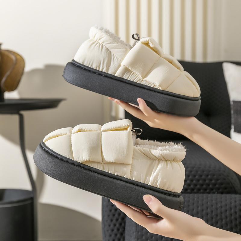 Fashion Winter Toast Women Slippers Warm Plush Cotton Slippers Indoor Home Non-Slip Thick Sole Furry Shoes New 2025 zapatillas de mujer