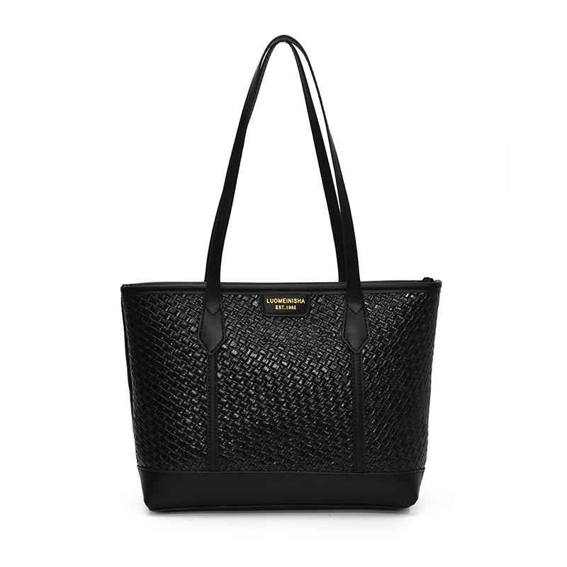 Tote bag women's large capacity 2025 new summer versatile shoulder bag Korean version lazy style casual work commuter bag