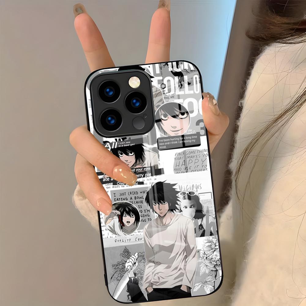 Anime Death Note Phone Case For IPhone 17 Pro Max 16 15 14 Pro Max 13 11 Plus Glass Cover