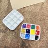 Watercolor Paint Palette Box 12 Well Travel Paint Case Paint Metal Paint Storage Box Leakproof Lid for Artist Student