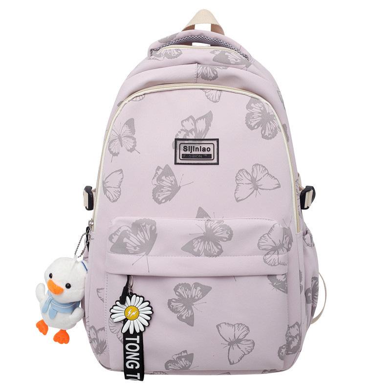 Butterfly Shoulder Bag Student Large Capacity School Bag Travel Lightweight Backpacks