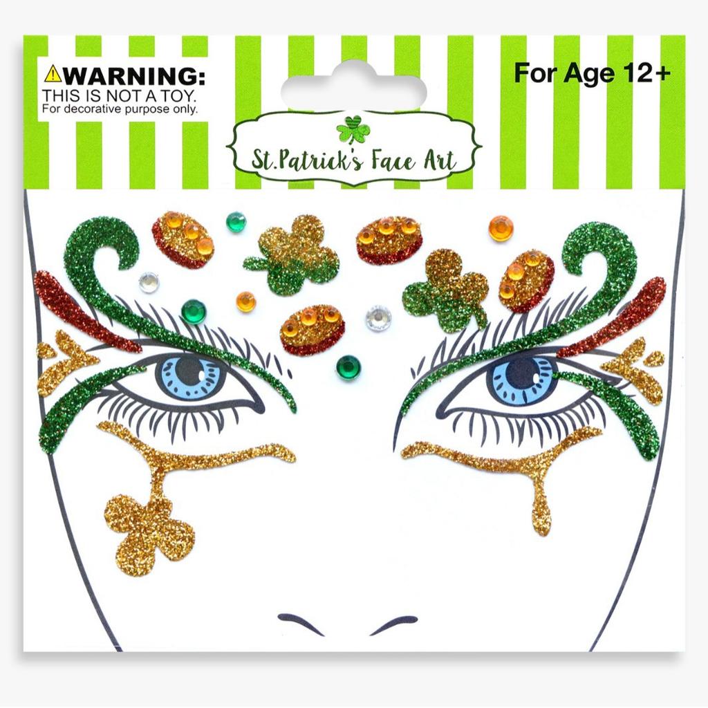 Glitter Face Art Stickers, Self-Adhesive Face Decor Decals for Halloween, Carnival, Festival and Party Makeup