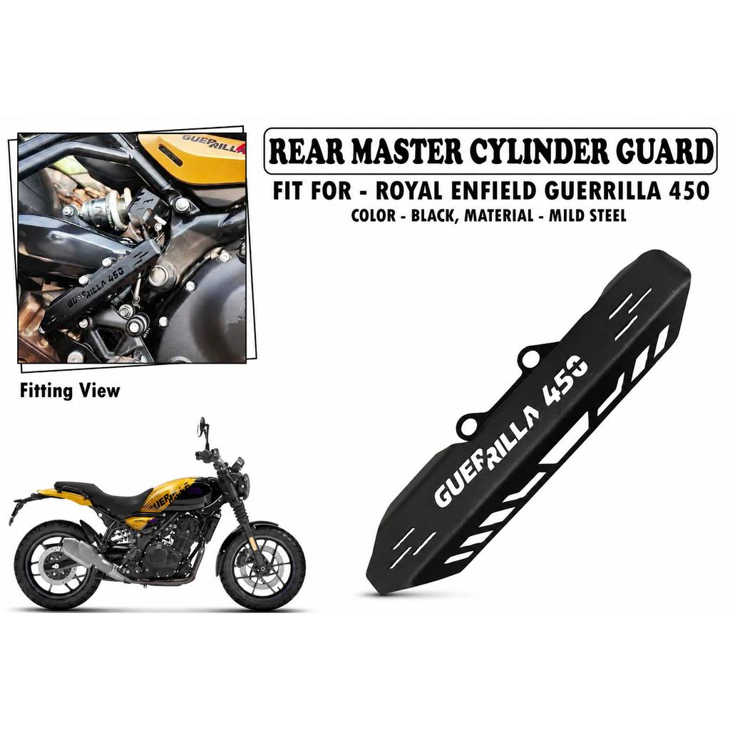 Rear Master Cylinder Guard "Black Fit For Royal Enfield Guerrilla 450"