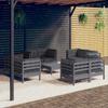 Day and Night - Day and Night Garden Furniture 9 Pieces with Anthracite Pine Wood Cushions