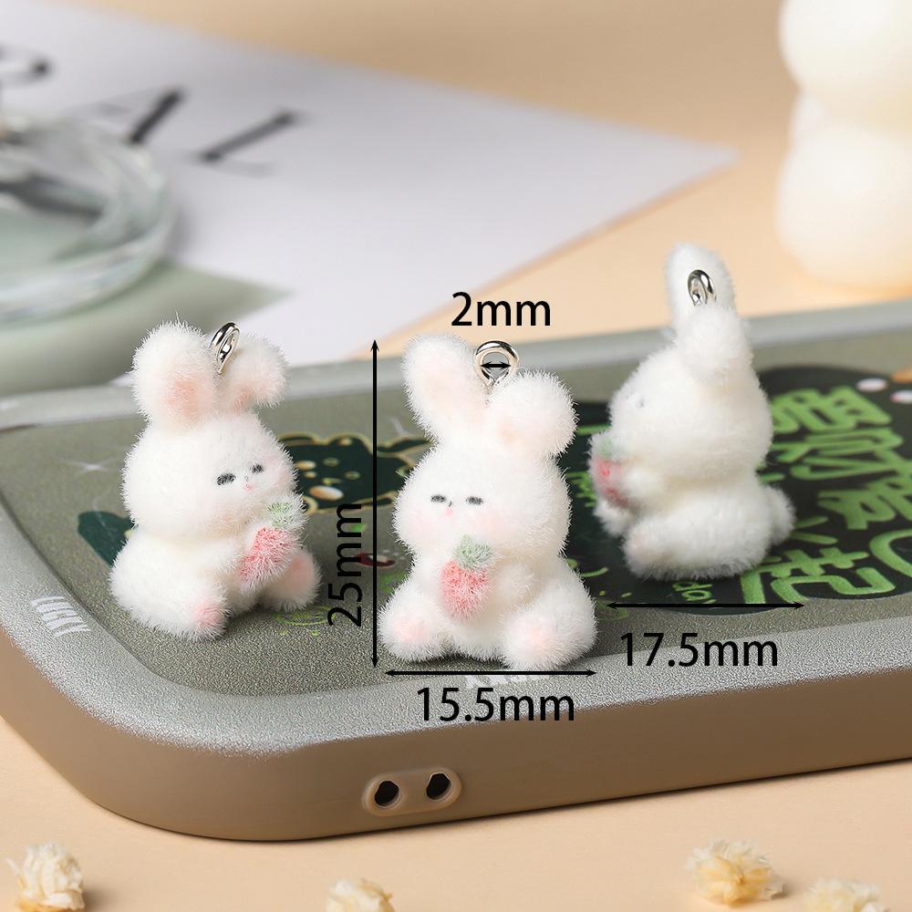 1pcs Resin Flocking Cute Cartoon Pendant DIY Pendant Jewelry