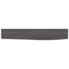 VidaXL Wall Shelf Dark Grey 60x10x4 Cm Solid Oak Wood Treated 363759