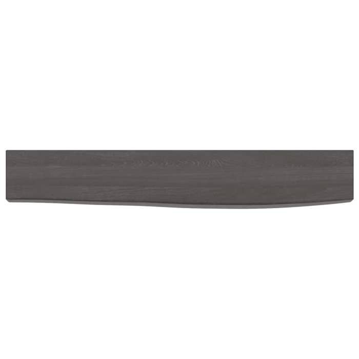 VidaXL Wall Shelf Dark Grey 60x10x4 Cm Solid Oak Wood Treated 363759