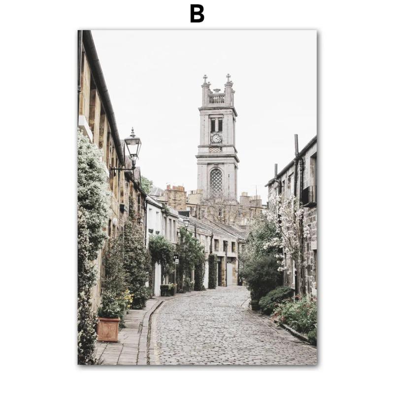 

Настенная живопись на холсте Лондонский замок Зеленый холм Желтый цветок Скандинавские постеры и принты Настенные картины для декора гостиной 21cm×30cm NoFrame