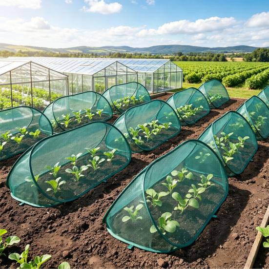 Pop Up Plant Cover Mesh Garden Protector Tent with Ground Stakes Foldable Plant Protection Netting for Vegetables Flowers Seedlings from Animals