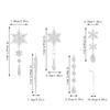 18PCS Acrylic Snowflake Drop Icicle Pendants Christmas Clear Crystal Ornaments Xmas Tree Hanging Decorations Home Party Decor