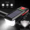 Solar-charged / USB Charging Bike Light Waterproof with 3 Lighting Modes 5 Sounds Fits Mountain Road Bike