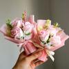 Finished Fake Flower Soap Rose Flower Bouquet Good Wishes Forever Gift Graduation Bouquet Artificial Rose Flower Bouquet