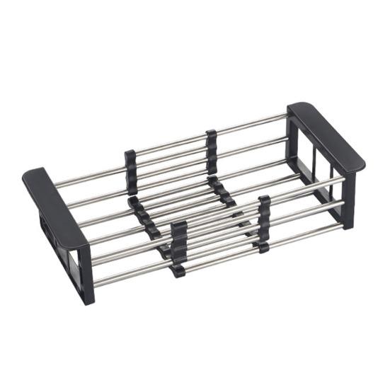 Drain Rack Adjustable Retractable Dish Drying Basket Space Saving Kitchen Sink Organizer