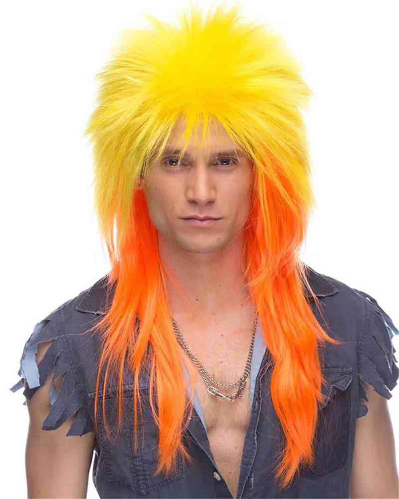New Kill Matt Style Long Straight Hair Synthetic Wig Chemical Fiber Fluffy Punk Rock Halloween Party Wig