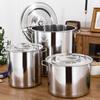 Stainless Steel Thickened Soup and Storage Pot with Lid