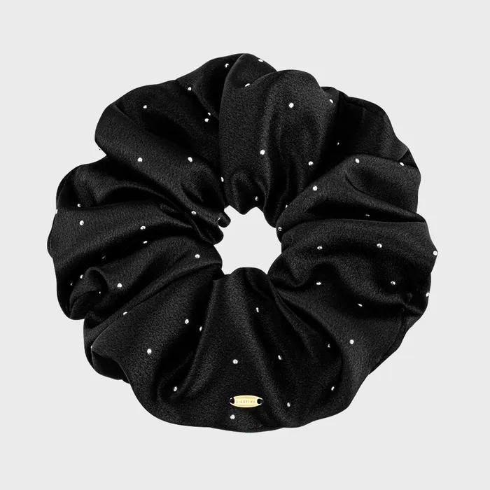 LALA Satin Dot Hair Scrunchie - Dust Black (JALJHS3BF827FA000)