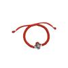 999 Sterling Silver God of Wealth Bracelet: Pure Silver Red Rope for Luck and Prosperity, Unisex Birth Year Charm, Couples' Gift.