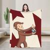 Curious George African Monkey Accessories Blanket Super Soft Warm Throw Blankets for Sofa 50x60 Inches Multiple Sizes Bedspread