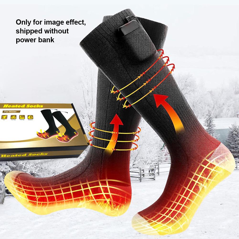 Unisex Electric Heated Socks Rechargable Electric Sock for Winter Skiing Cycling Winter Warm Heating Thermal Stockings
