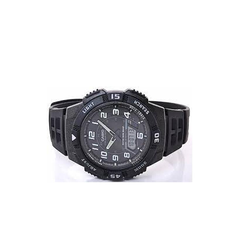 Casio Серия STANDARD Водонепроницаемые и ударопрочные Спортивные часы на солнечной батарее Солнечный кварцевый механизм Ремешок из смолы Японские и корейские часы AQ-S800W-1B