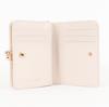 Hiroko Koshino Femme Bifold Wallet with Clasp Large Popular Brand Women's Closure, Two-Tone Design, Capacity, (Black)
