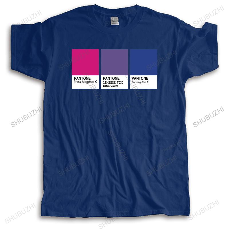 Men Summer Brand Tshirt Cotton Loose Cool Tee Shirt Lgbt Color Pantone Pallete Funny Top Mens Casual Streetwear T-shirt
