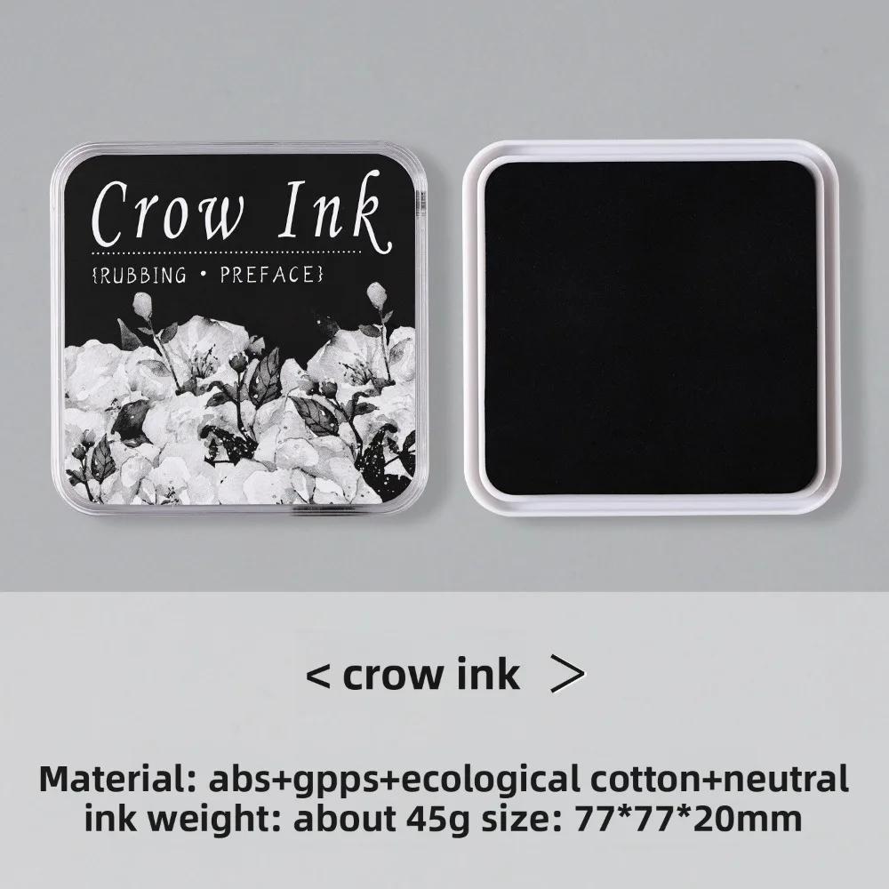 New Square Student Ink Pad Quickly Drying Multiple Colors Self Ink Stamp Eco-cotton Neutral Ink Stationery Inkpad for Students