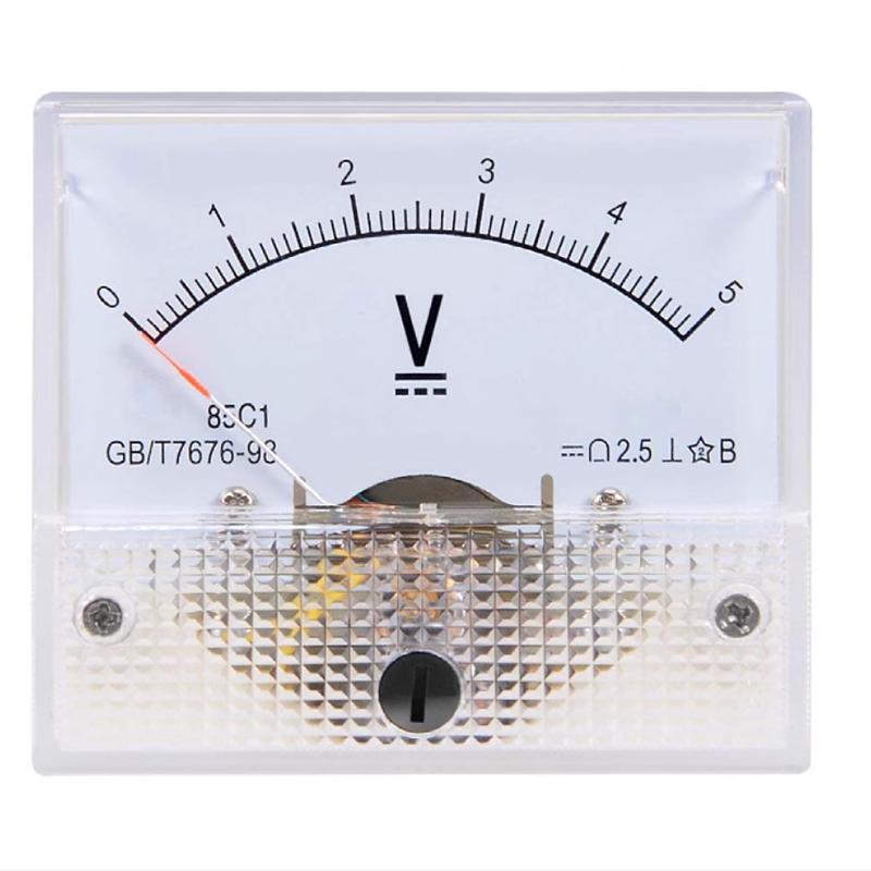 85C1 Pointer Type DC Voltmeter 5V10V15V20V30V100V150V250V300V450V500V Size 64mm * 56mm