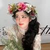Boho Fluffy Flower Headdress Gradient Sweet Flower Crown Artificial Flower Headband  Weddings