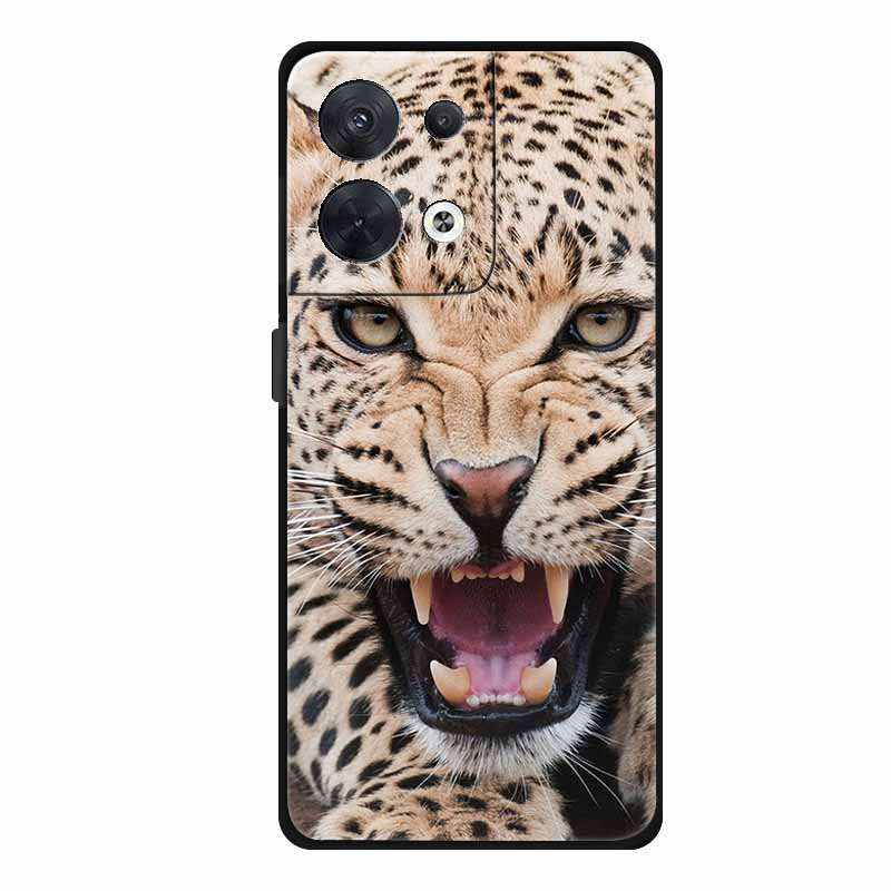Animal Case For Oppo Reno 8 5G Soft Silicone Wolf Back Cover for OPPO Reno8 Pro + Plus Coque Reno 8 Pro 5G Cartoon CPH2359 Funda