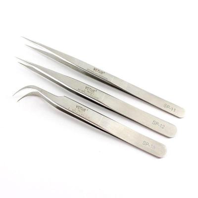 Ultra Precision Tweezers Stainless Steel Straigh Flywire Tweezers Pliers with Fine Tip Supper Sharp Needle