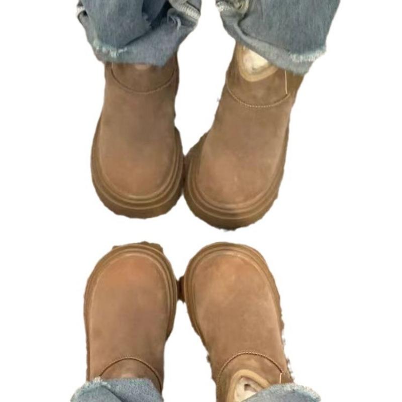 Winter new short boots thickened warm thick-soled velvet non-slip boots women's snow bread cotton shoes Martin boots women's